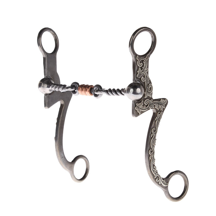 Silver Seven Twisted Wire Copper Dog Bone Shank Bit