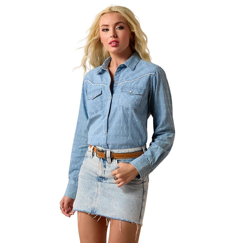 Women's Chambray Dobby Western Shirt