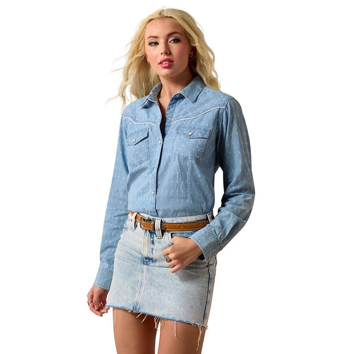Women's Chambray Dobby Western Shirt
