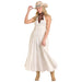 Women's Natural Eyelet Maxi Dress