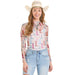 Women's Boot Print Mesh Top