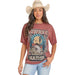 Women's Rust Oversized Graphic Tee Shirt