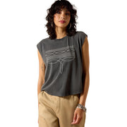 Women's Dallas Charcoal Cropped Tee Shirt
