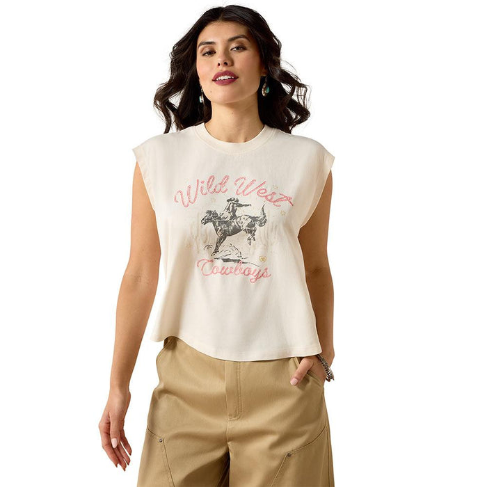 Women's Sea Salt Wild West Cropped Tee Shirt