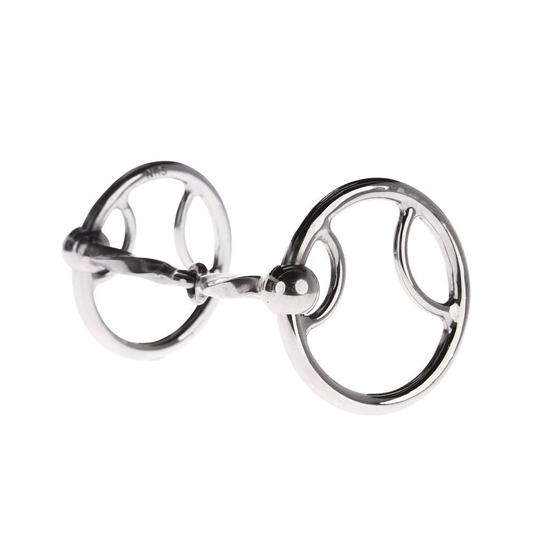 Slow Twist Locked O Ring Snaffle Gag Bit