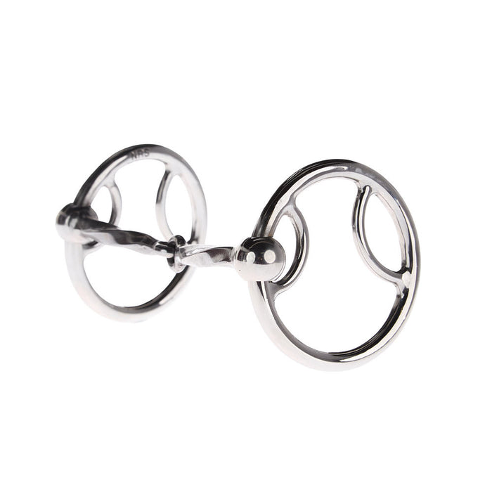 Slow Twist Locked O Ring Snaffle Gag Bit