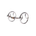 Twisted Wire Copper Dog Bone Locked O Ring Snaffle Gag Bit