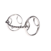 Twisted Wire Locked O Ring Snaffle Gag Bit