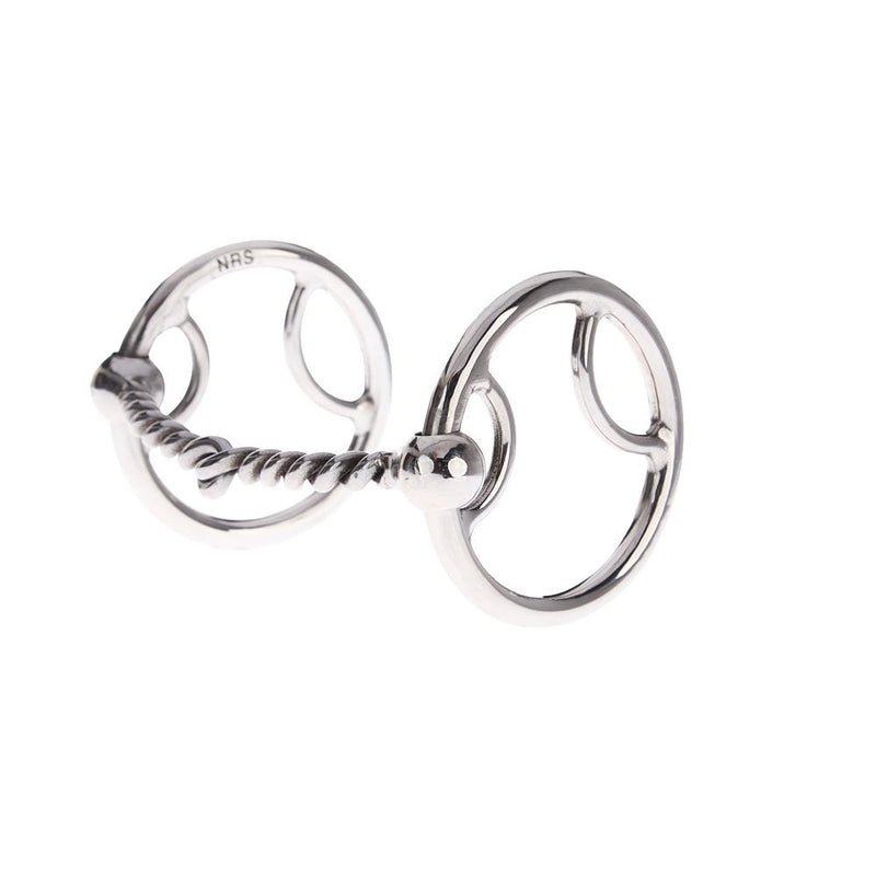 Twisted Wire Locked O Ring Snaffle Gag Bit