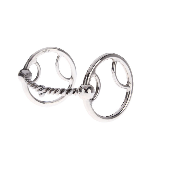 Twisted Wire Locked O Ring Snaffle Gag Bit