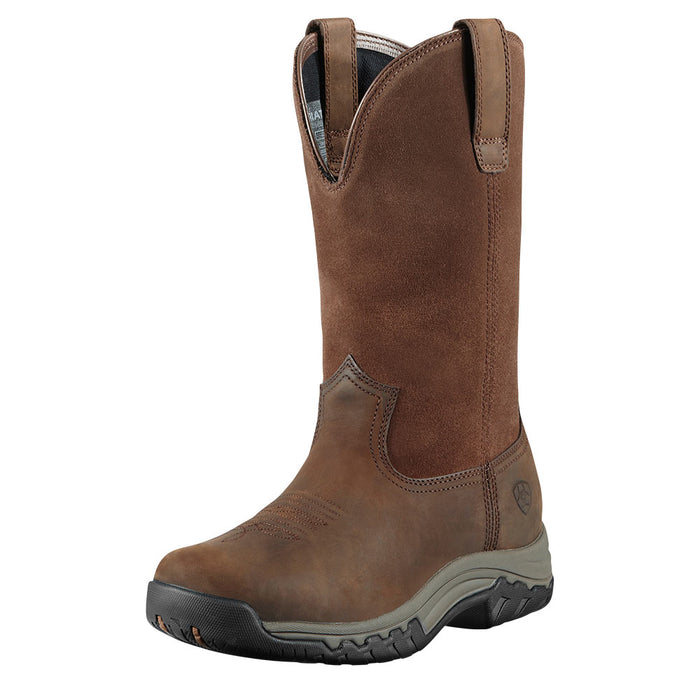 Women's Terrain Pull On Distressed Brown Waterproof Boot
