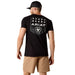 Men's Stripe Patriotic Badge Black Tee Shirt