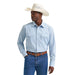 Men's Chambray Blue Stripe Wrinkle Resist Shirt