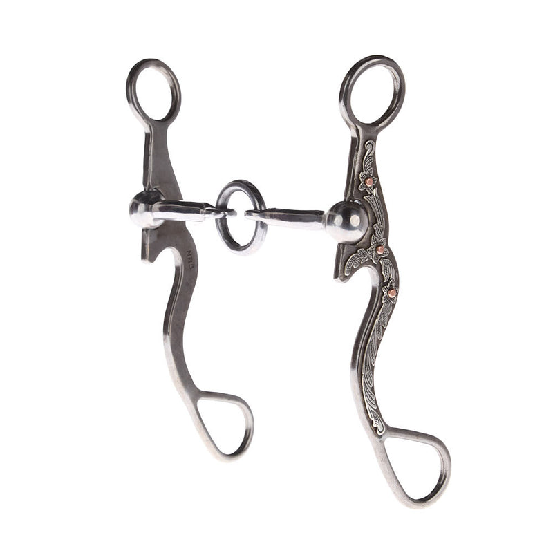 Silver Floral Smooth Lifesaver Shank Bit