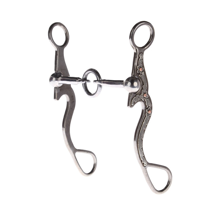 Silver Floral Smooth Lifesaver Shank Bit