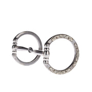 Silver Floral Smooth Snaffle Bit