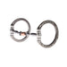 Silver Floral Smooth Copper Dogbone Snaffle Bit