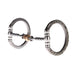 Silver Floral Twisted Wire Copper Dogbone Snaffle Bit