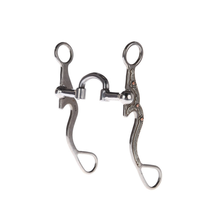 Silver Floral Wide Low Port Shank Bit