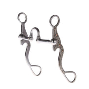 Silver Floral Smooth Correctional Port Shank Bit