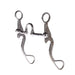 Silver Floral Smooth Correctional Port Shank Bit