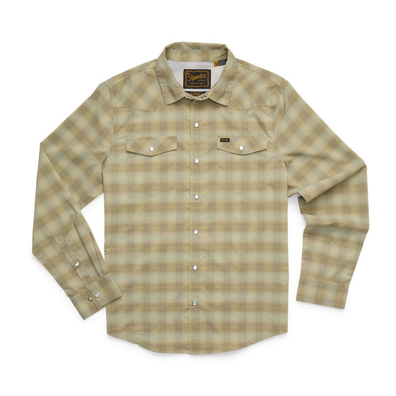 Men's Fog Green Plaid H Bar Tech Shirt