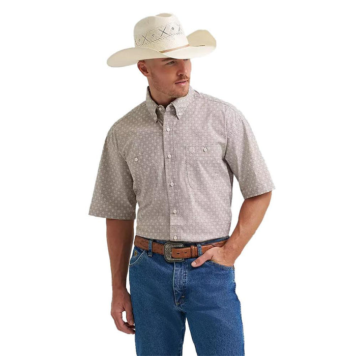 Men's George Strait Brown Short Sleeve Shirt
