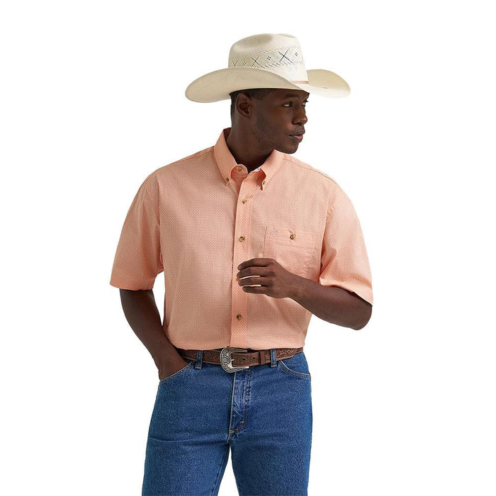 Men's George Strait Peach Short Sleeve Shirt