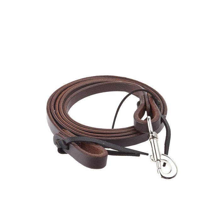 5/8in x 7ft Oiled Roping Rein with Snap