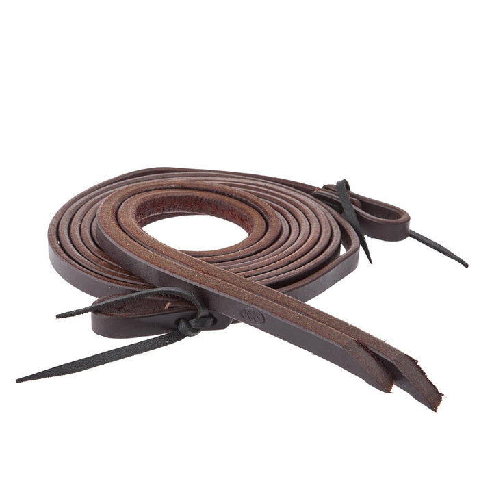 5/8in x 8ft Oiled Split Reins with Tie Ends