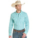 Men's Turquoise Micro Stripe Tek Western Shirt