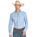 Men's Powder Blue Micro Stripe Tek Western Shirt