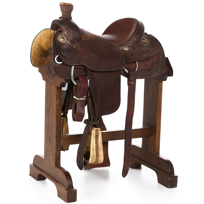 Used 15in Basket Stamp and Floral Combo Team Roper