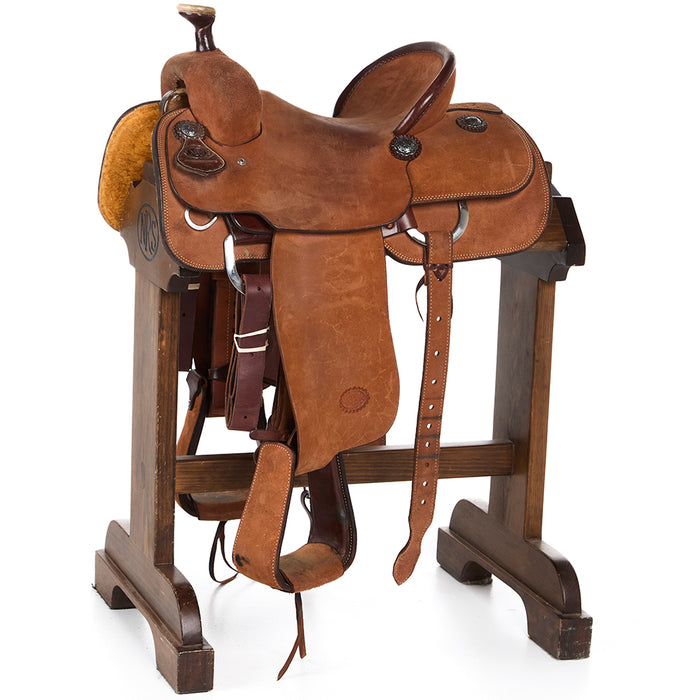 Used 14in Roughout Chocolate Accent Team Roper