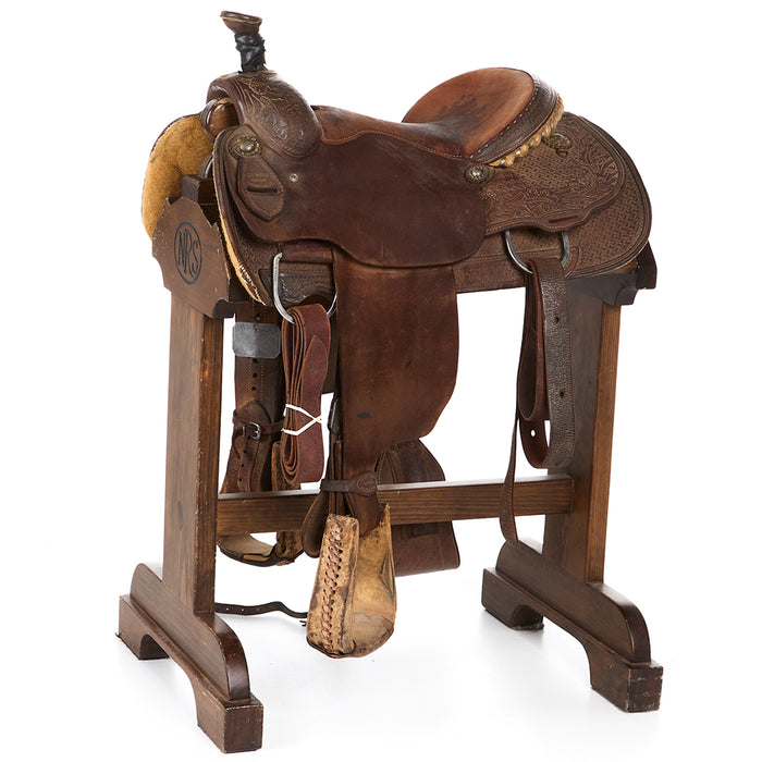 Used 14.5in Spider Stamp with Oak/Acorn Border Team Roper