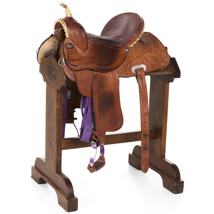 Used 13.5in Mini Basket Floral Combo Barrel Saddle