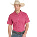 Men's Fuchsia Tek Western Aztec Print Shirt