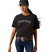 Women's Black Boot Stitch Logo Tee Shirt