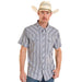 Men's Grey Stripe Tek Western Shirt