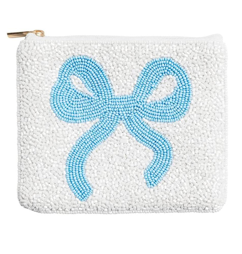 Blue Beaded Bow Case