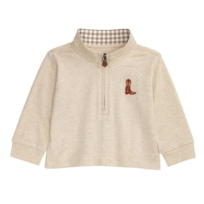 Boy's Boot Quarter Zip Pullover