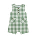 Boy's Green Check Romper