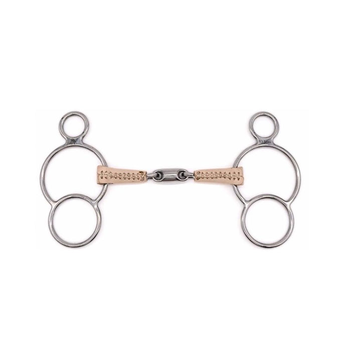 Double Jointed Leather Covered 2 Ring 5.25in