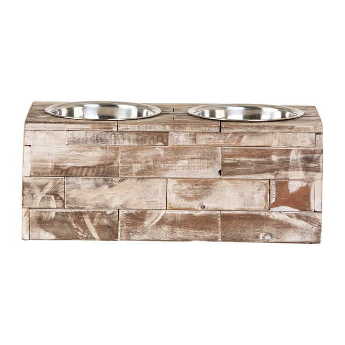Large Double Bowl Dog Feeder