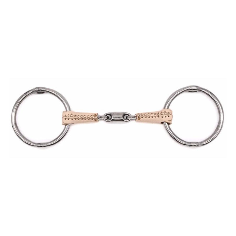 Double Jointed Leather Covered Loose Ring Gag 5in