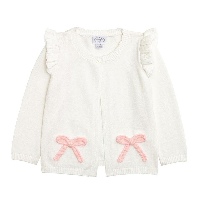 Girl's Crochet Bow Cardigan