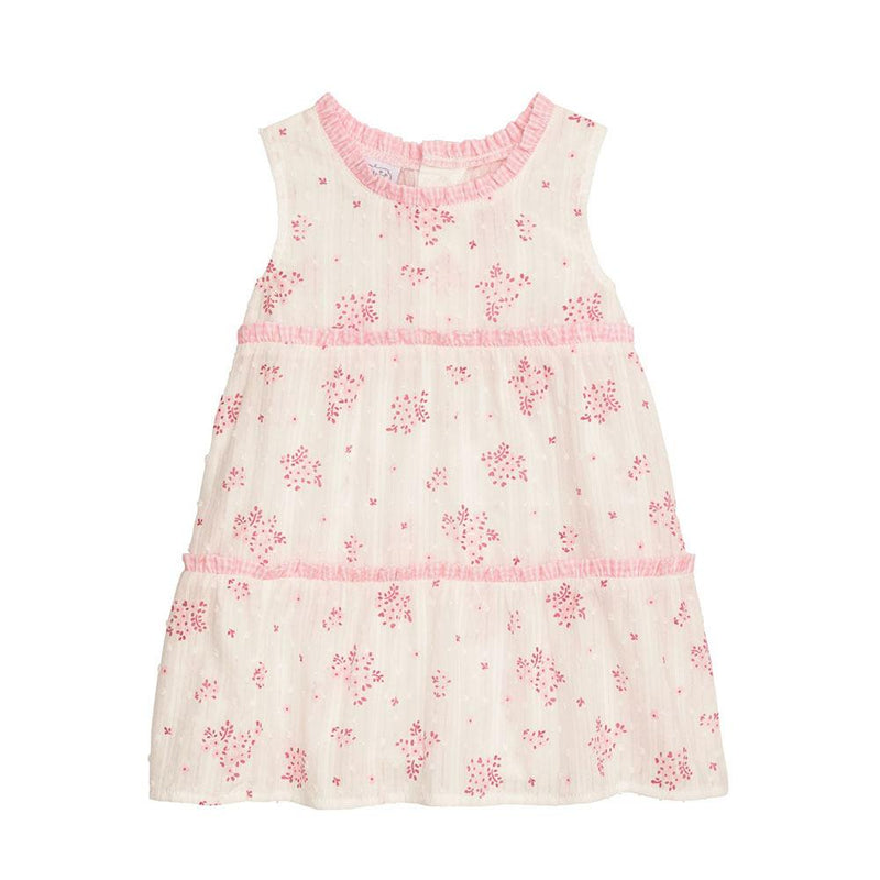 Girl's Pink Blossom Tiered Dress
