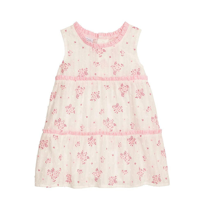 Girl's Pink Blossom Tiered Dress