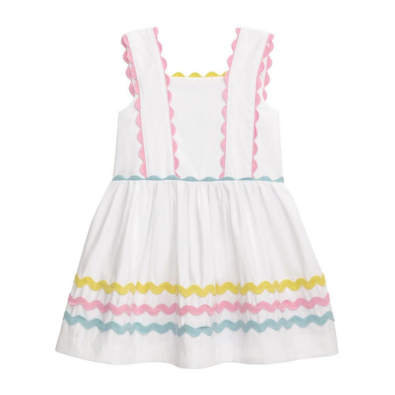 Girl's Ric Rac White Dress