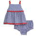 Girl's Gingham Ric Rac Pinafore